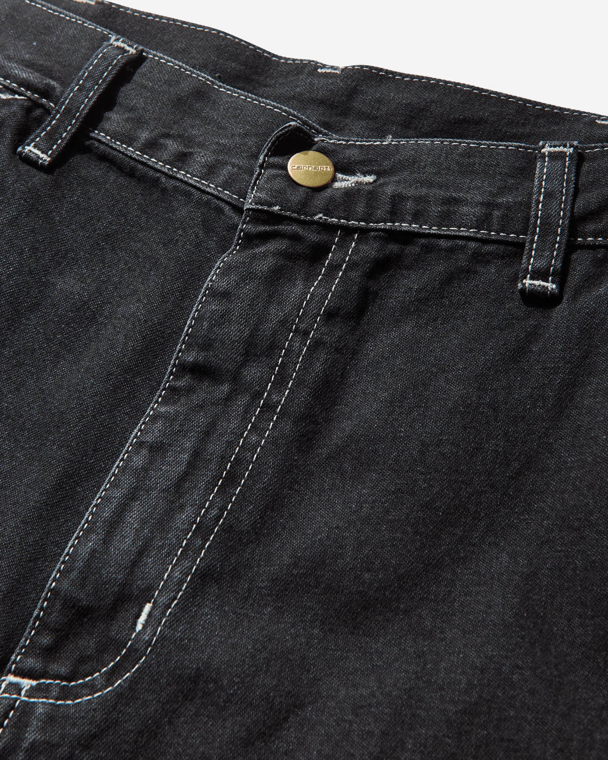 Herren Einzelne Kniehose Schwarz (Stone Washed)