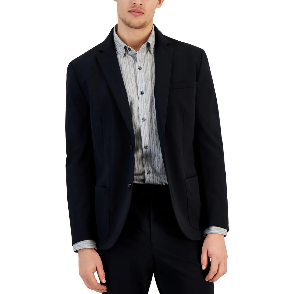 Herren-Stretch-Nylon-Blazer mit zwei Knöpfen