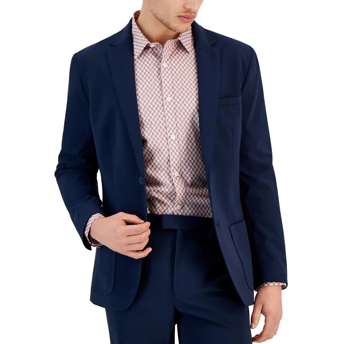 Herren-Stretch-Nylon-Blazer mit zwei Knöpfen