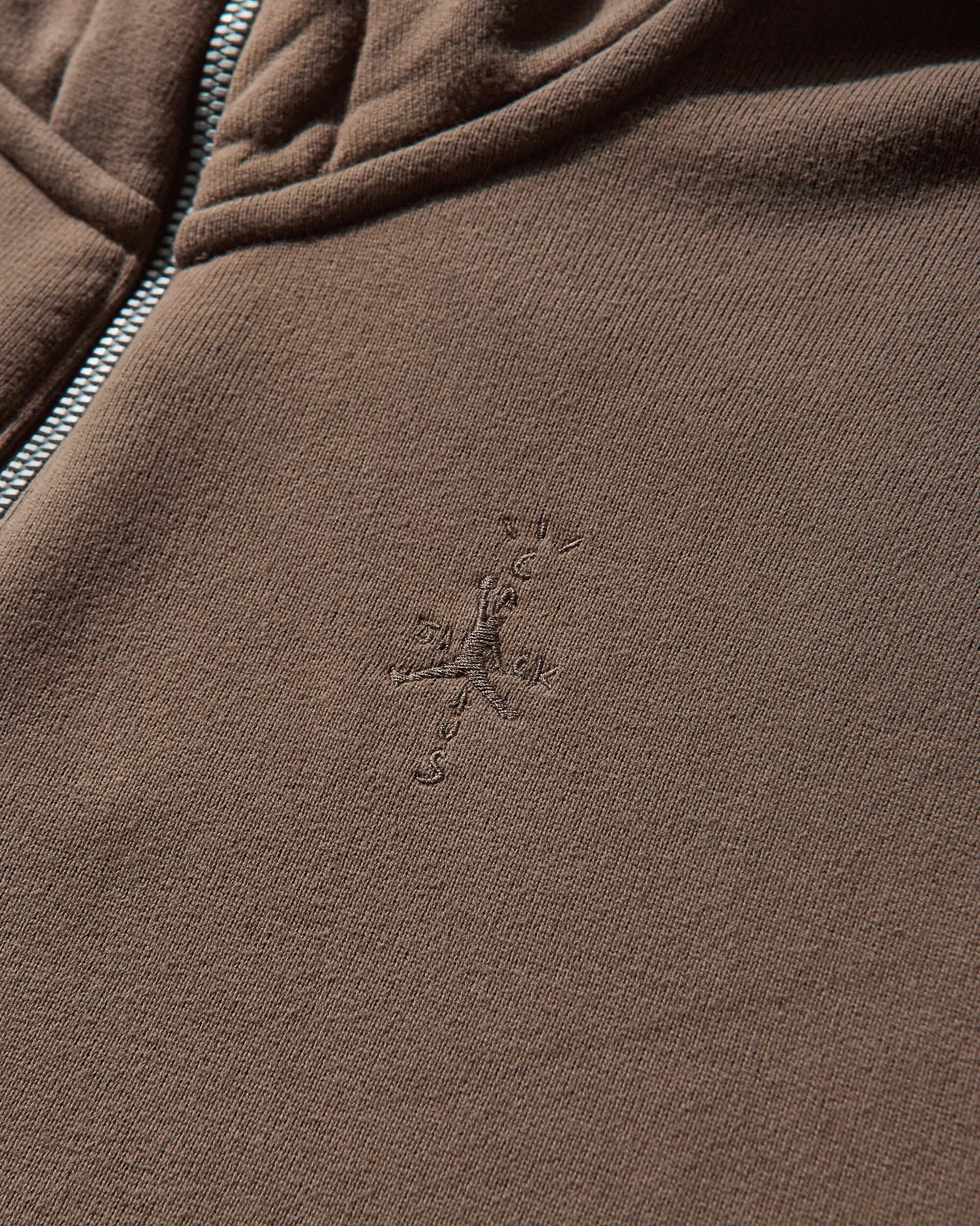 Herren Travis Scott Full-Zip Hoodie Palomino