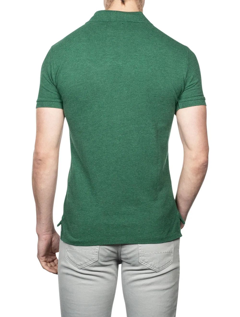 Mesh Polo-Shirt Grün