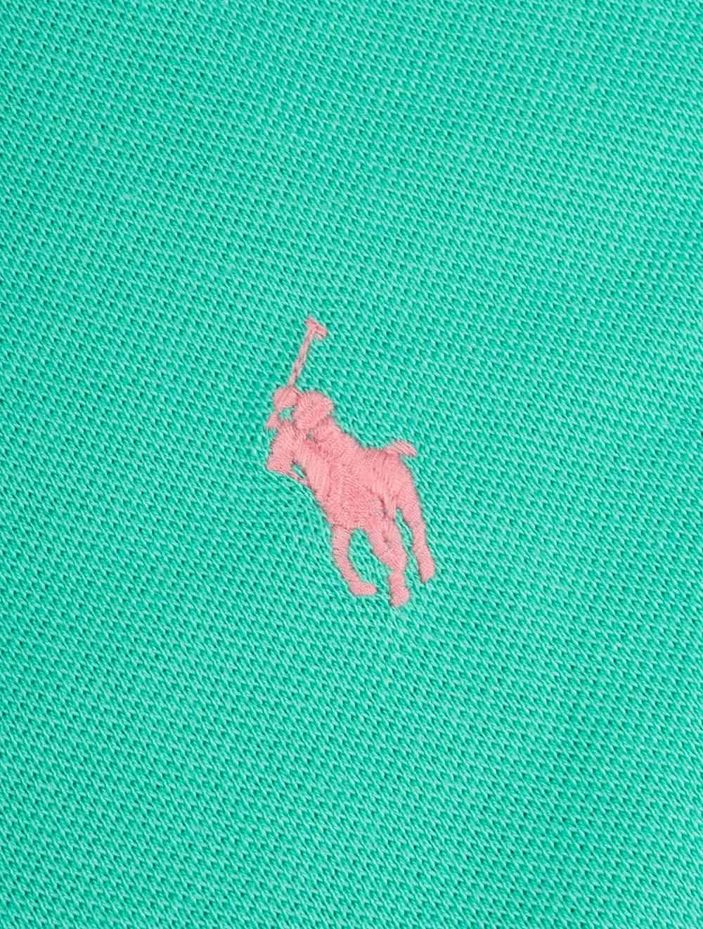 Mesh Polo-Shirt Grün
