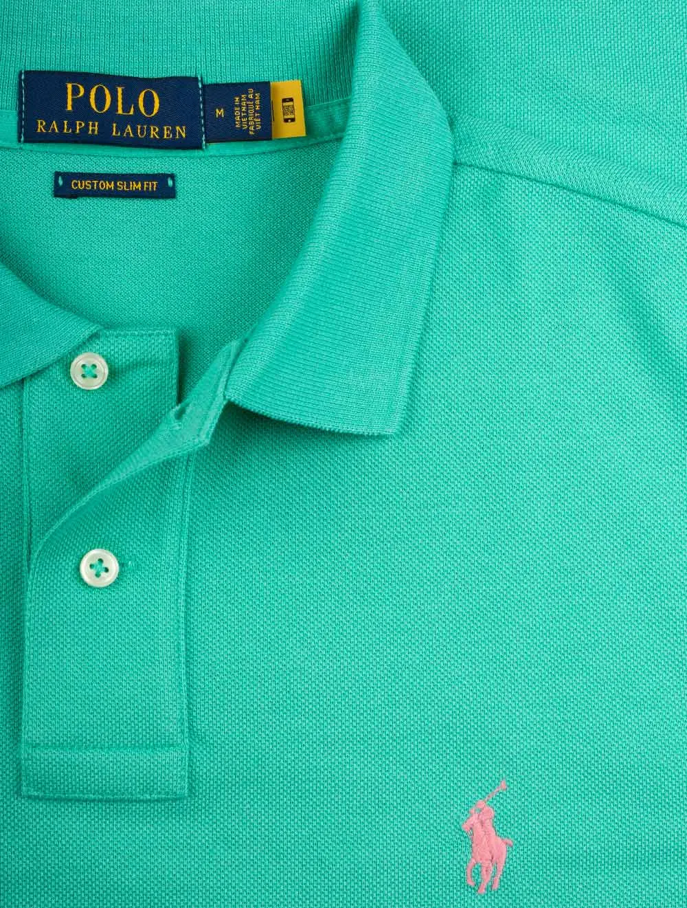 Mesh Polo-Shirt Grün