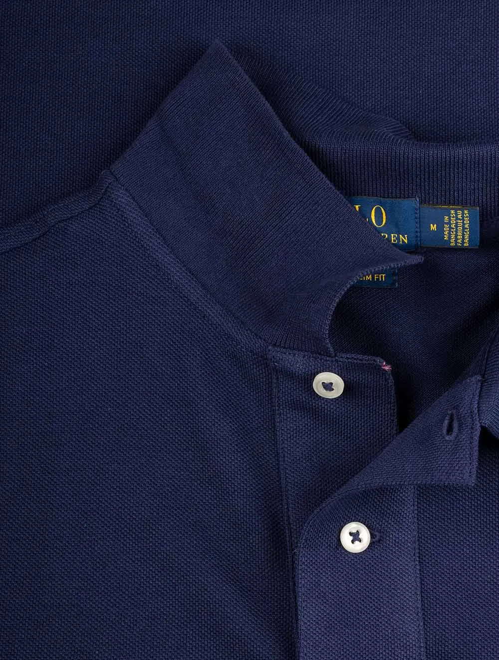Mesh Polohemd Hellblau