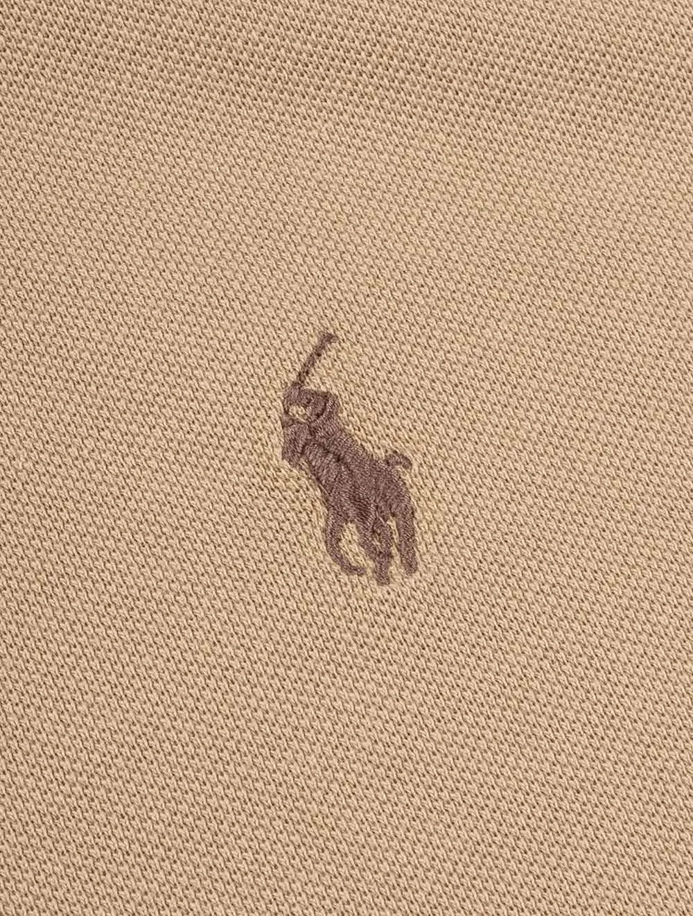 Mesh Polo-Shirt in Beige