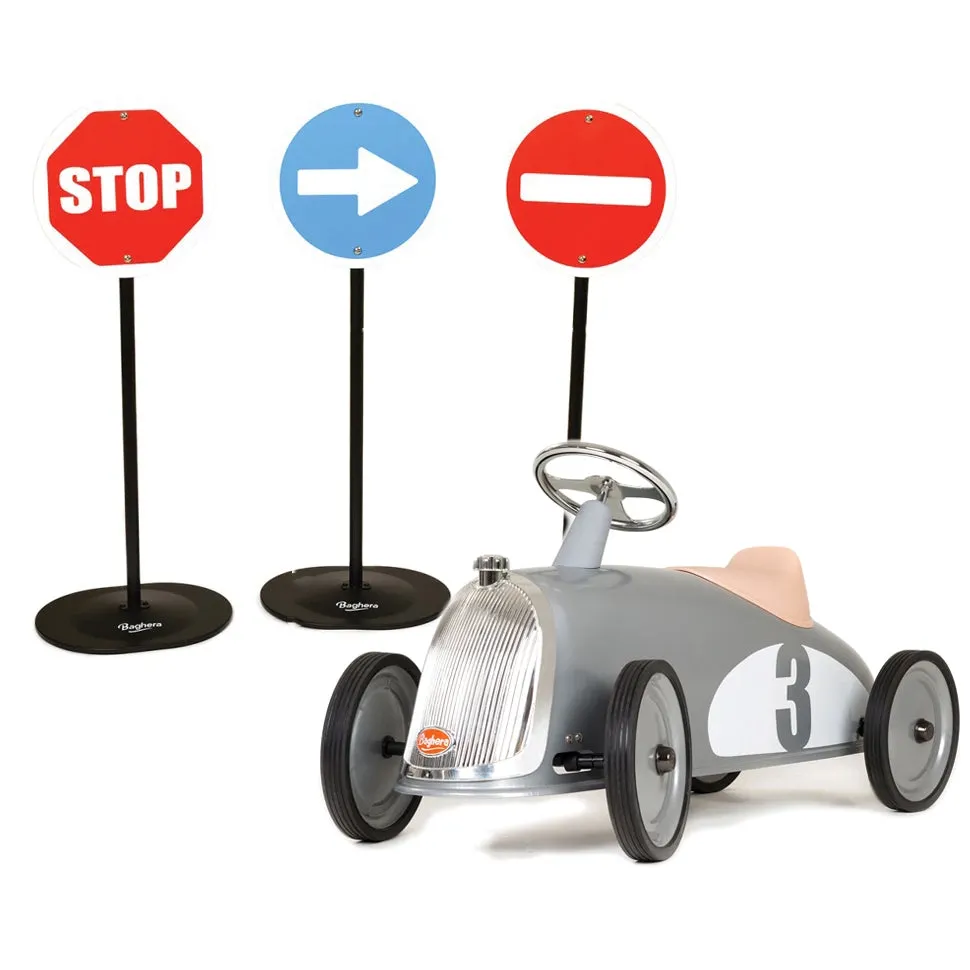 Metall-Verkehrsschilder (Set à 3)