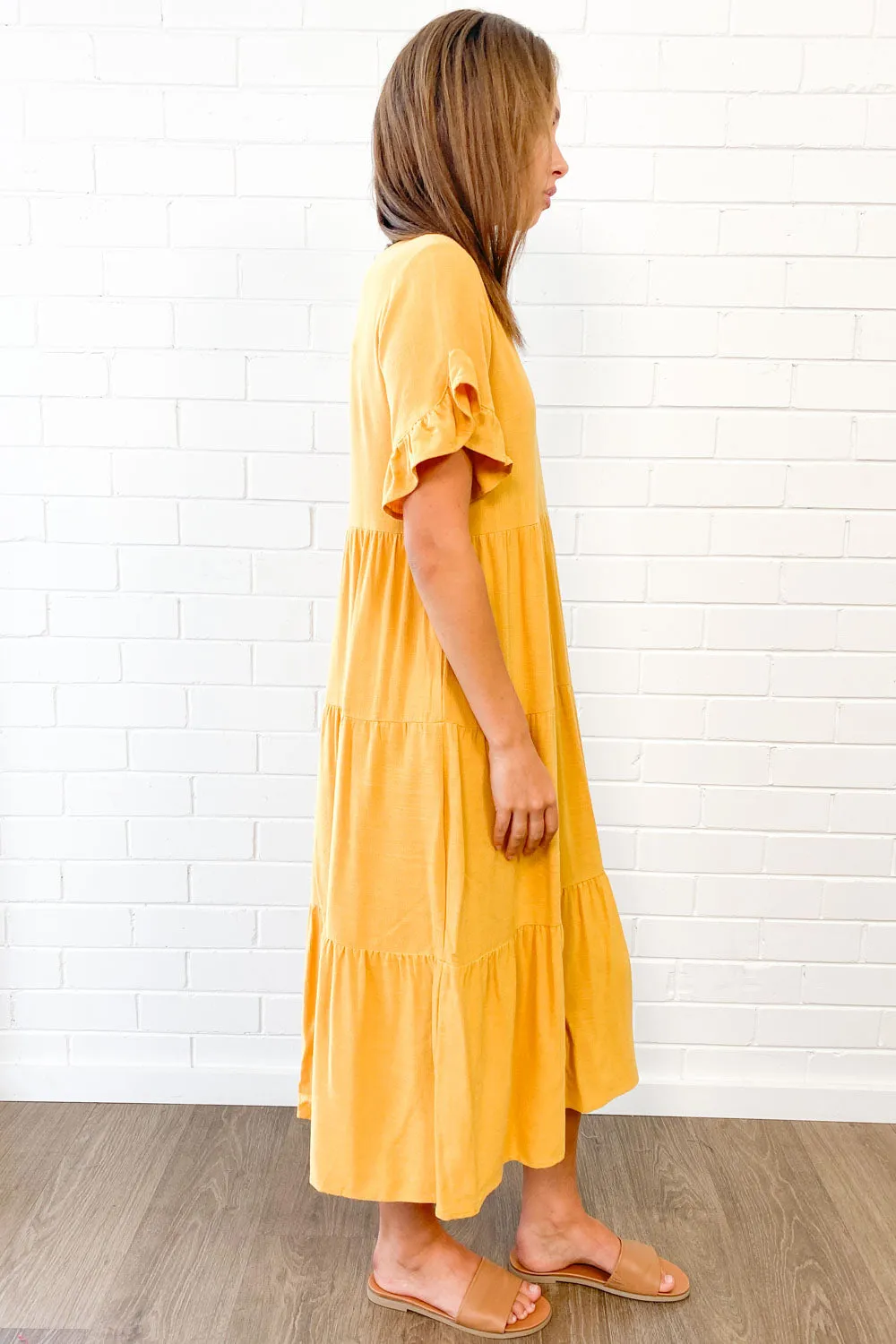 Michelle Midi-Kleid - Sommerliche Leuchtfarben