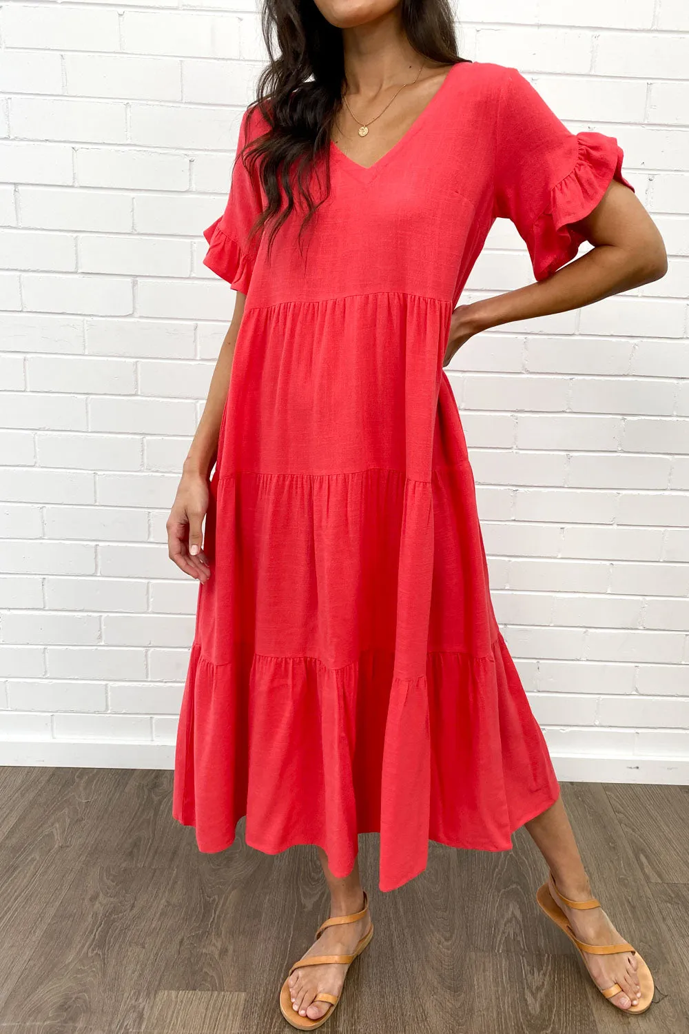 Michelle Midi-Kleid - Sommerliche Leuchtfarben