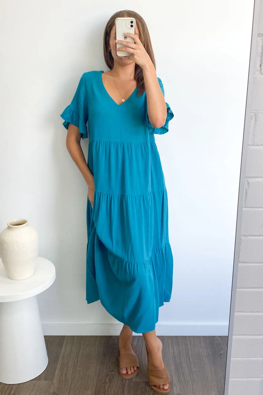 Michelle Midi-Kleid - Sommerliche Leuchtfarben