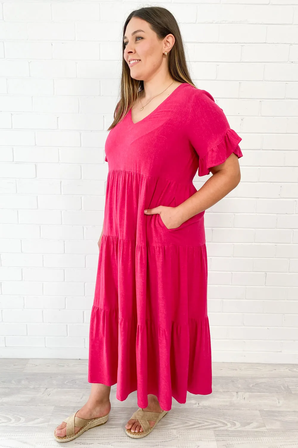 Michelle Midi-Kleid - Sommerliche Leuchtfarben