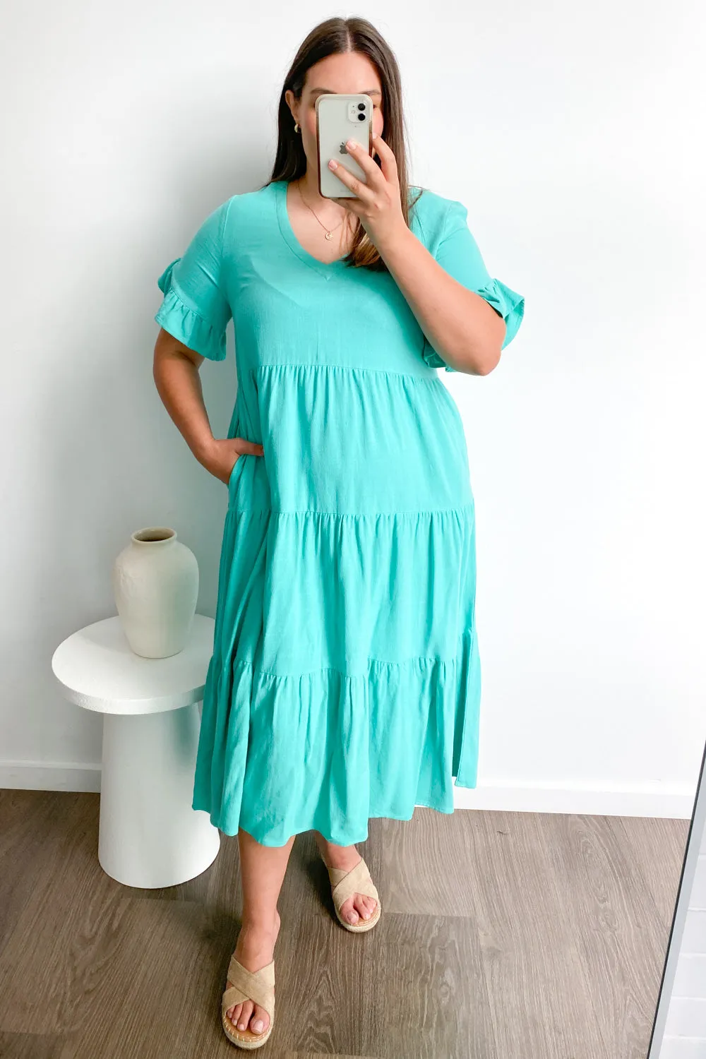 Michelle Midi-Kleid - Sommerliche Leuchtfarben
