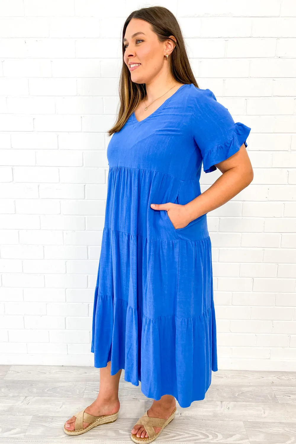 Michelle Midi-Kleid - Sommerliche Leuchtfarben