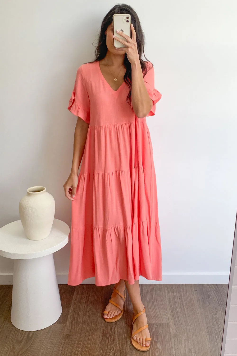 Michelle Midi-Kleid - Sommerliche Leuchtfarben