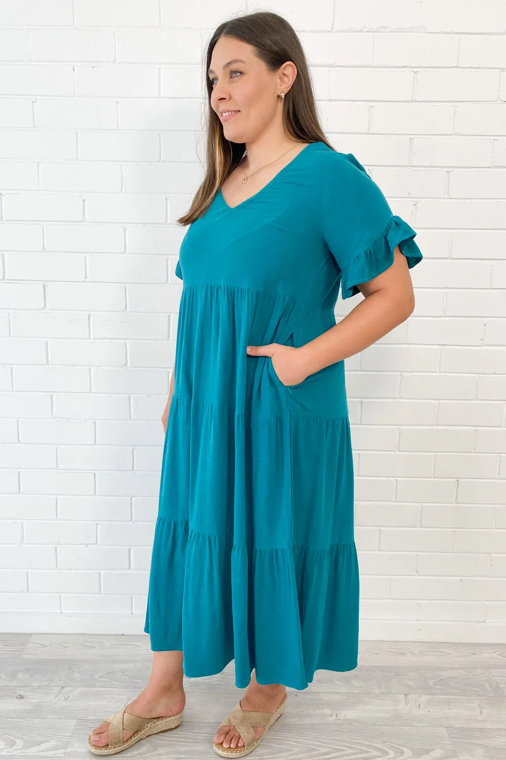 Michelle Midi-Kleid - Sommerliche Leuchtfarben