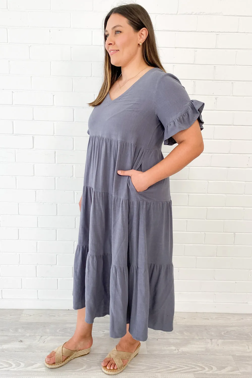 Michelle Midi-Kleid - Sommerliche Leuchtfarben