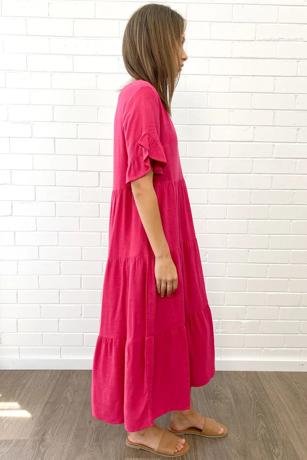 Michelle Midi-Kleid - Sommerliche Leuchtfarben