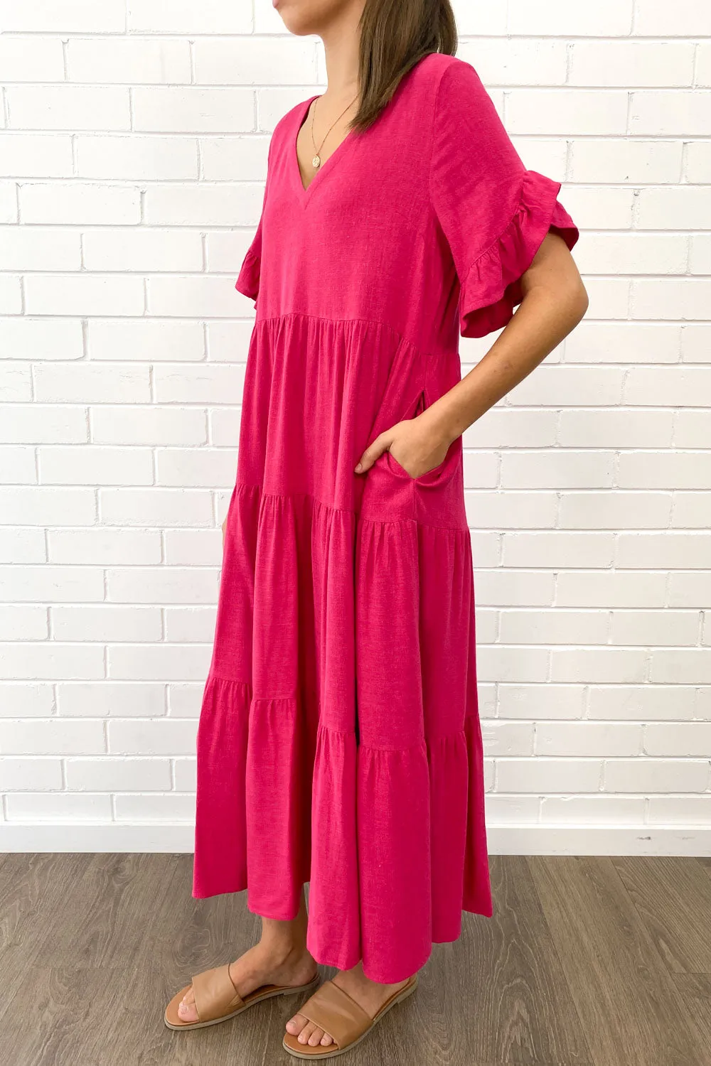 Michelle Midi-Kleid - Sommerliche Leuchtfarben