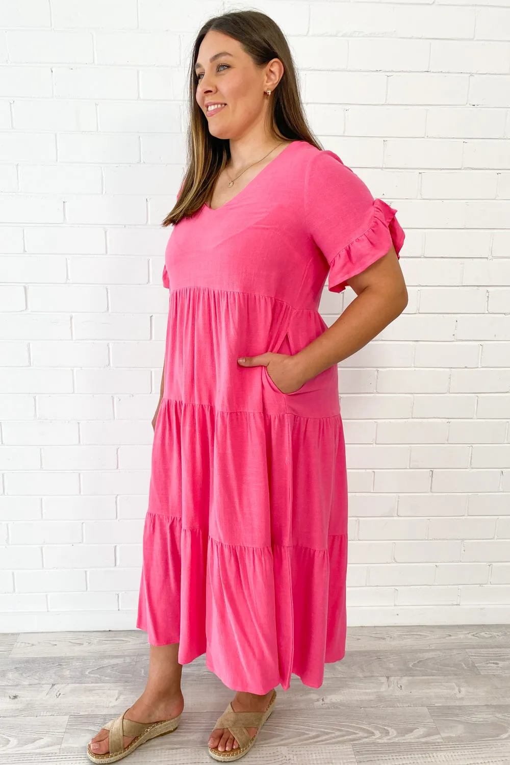 Michelle Midi-Kleid - Sommerliche Leuchtfarben