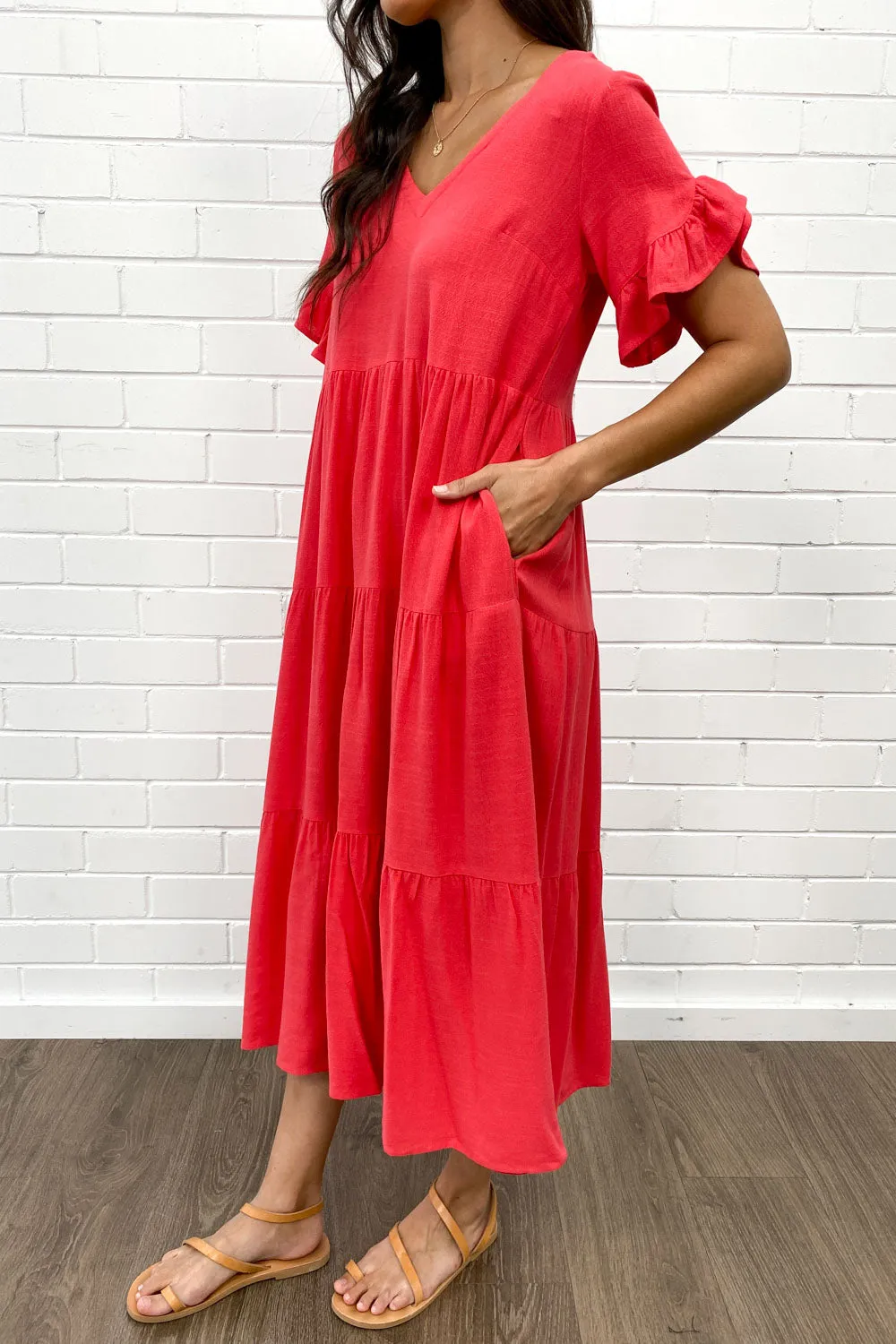 Michelle Midi-Kleid - Sommerliche Leuchtfarben