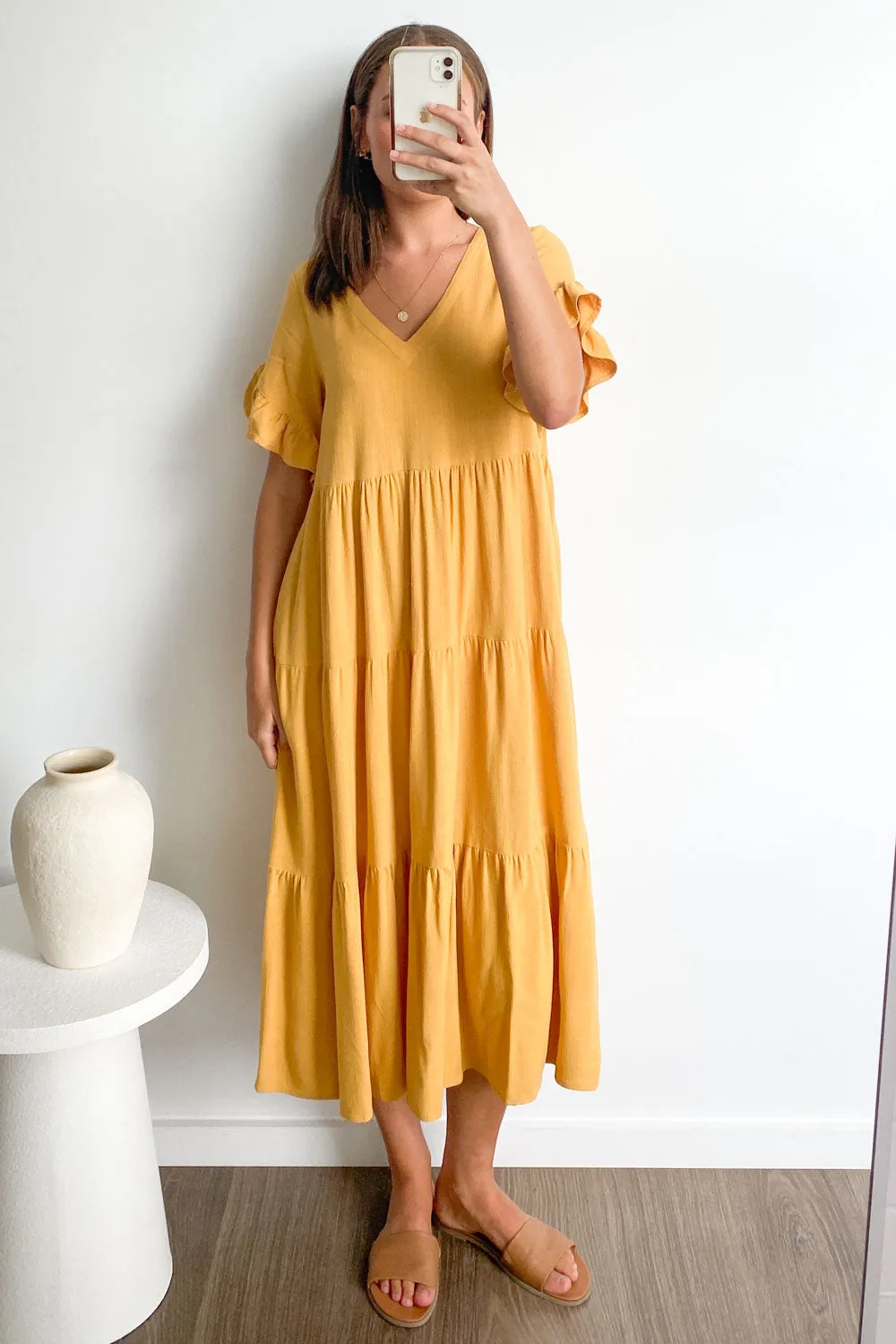 Michelle Midi-Kleid - Sommerliche Leuchtfarben