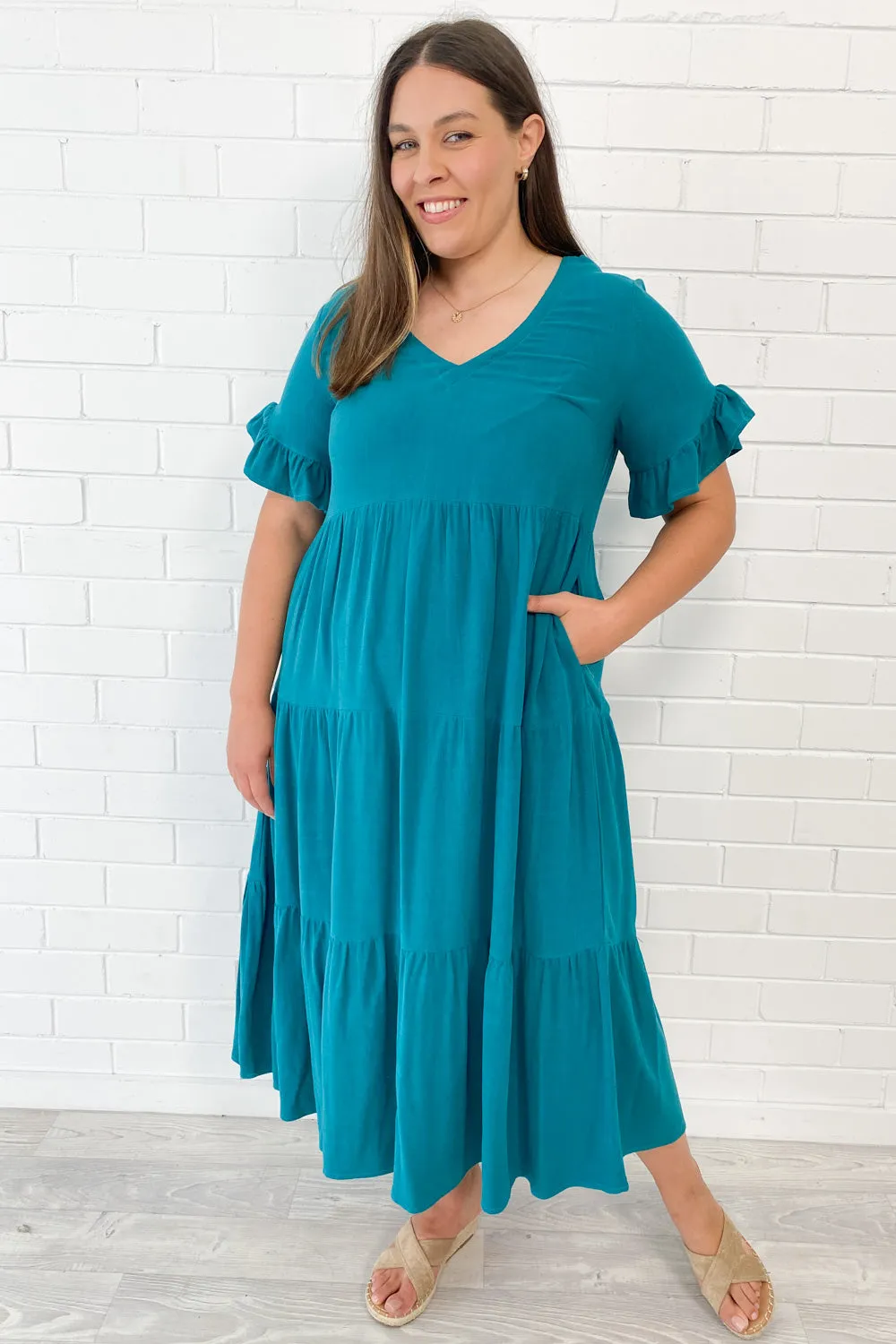 Michelle Midi-Kleid - Sommerliche Leuchtfarben