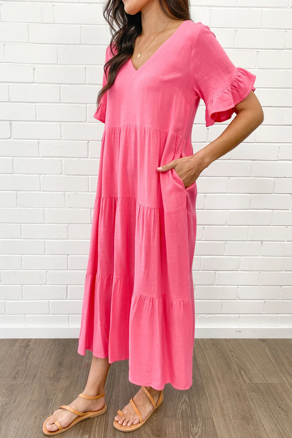 Michelle Midi-Kleid - Sommerliche Leuchtfarben