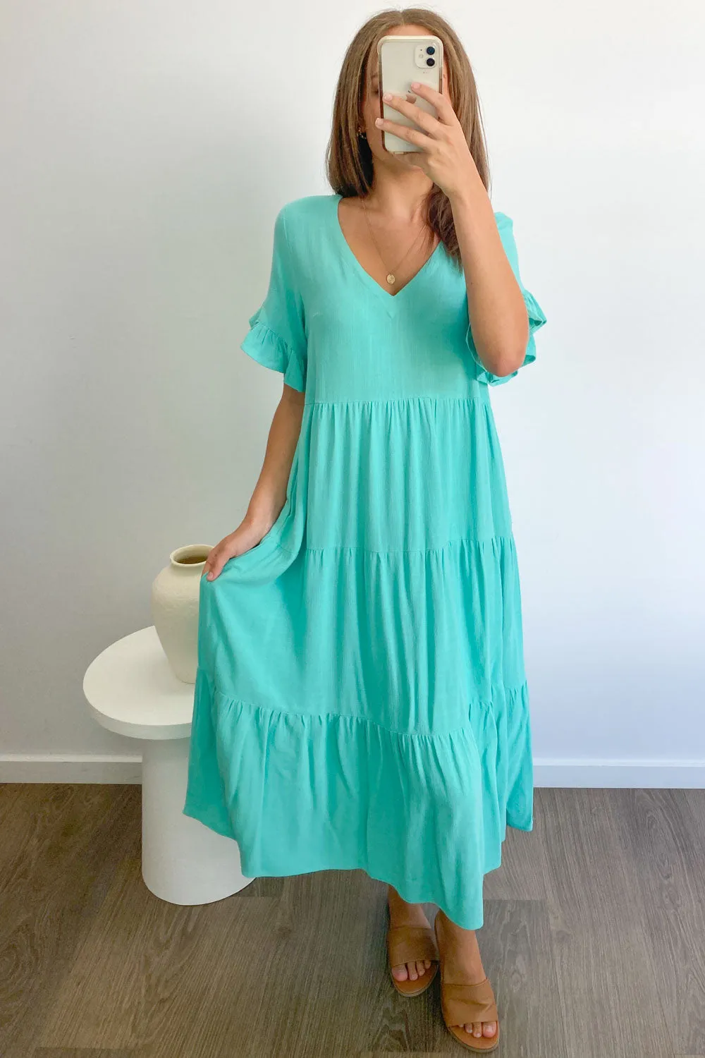 Michelle Midi-Kleid - Sommerliche Leuchtfarben