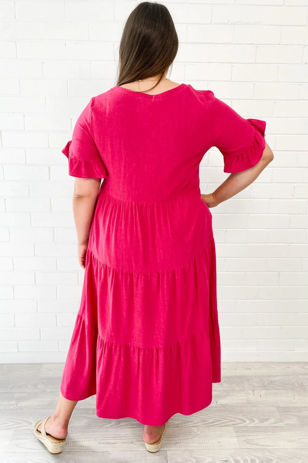 Michelle Midi-Kleid - Sommerliche Leuchtfarben