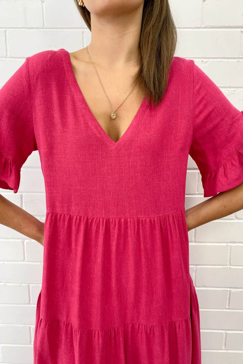 Michelle Midi-Kleid - Sommerliche Leuchtfarben