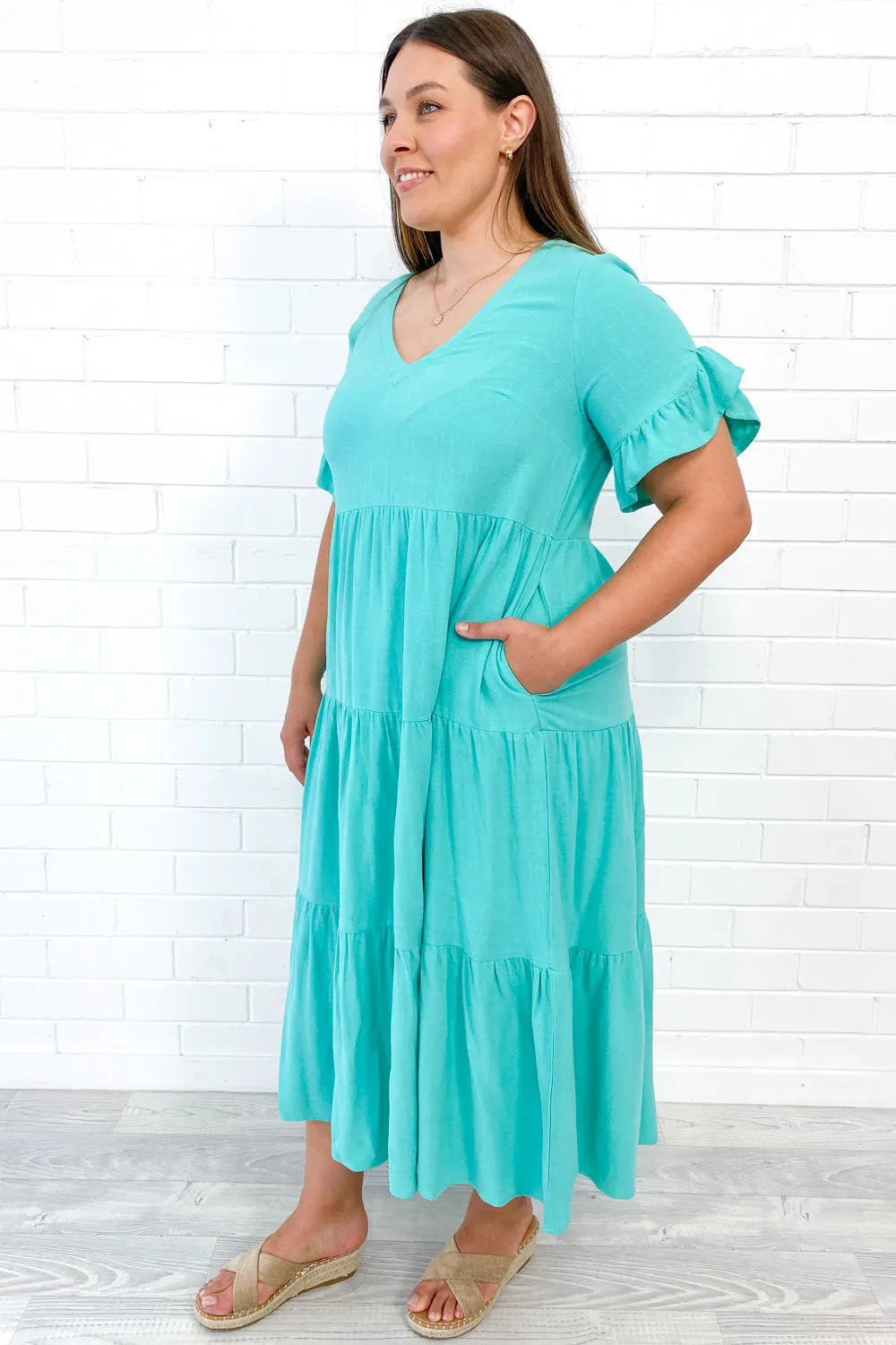 Michelle Midi-Kleid - Sommerliche Leuchtfarben