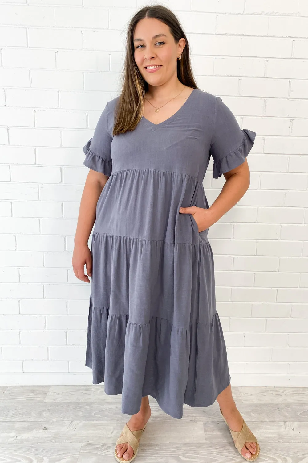 Michelle Midi-Kleid - Sommerliche Leuchtfarben