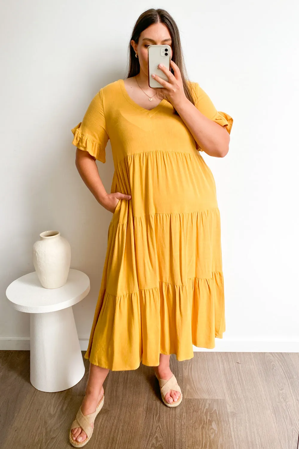 Michelle Midi-Kleid - Sommerliche Leuchtfarben