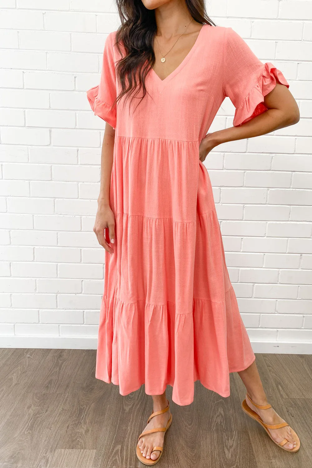 Michelle Midi-Kleid - Sommerliche Leuchtfarben