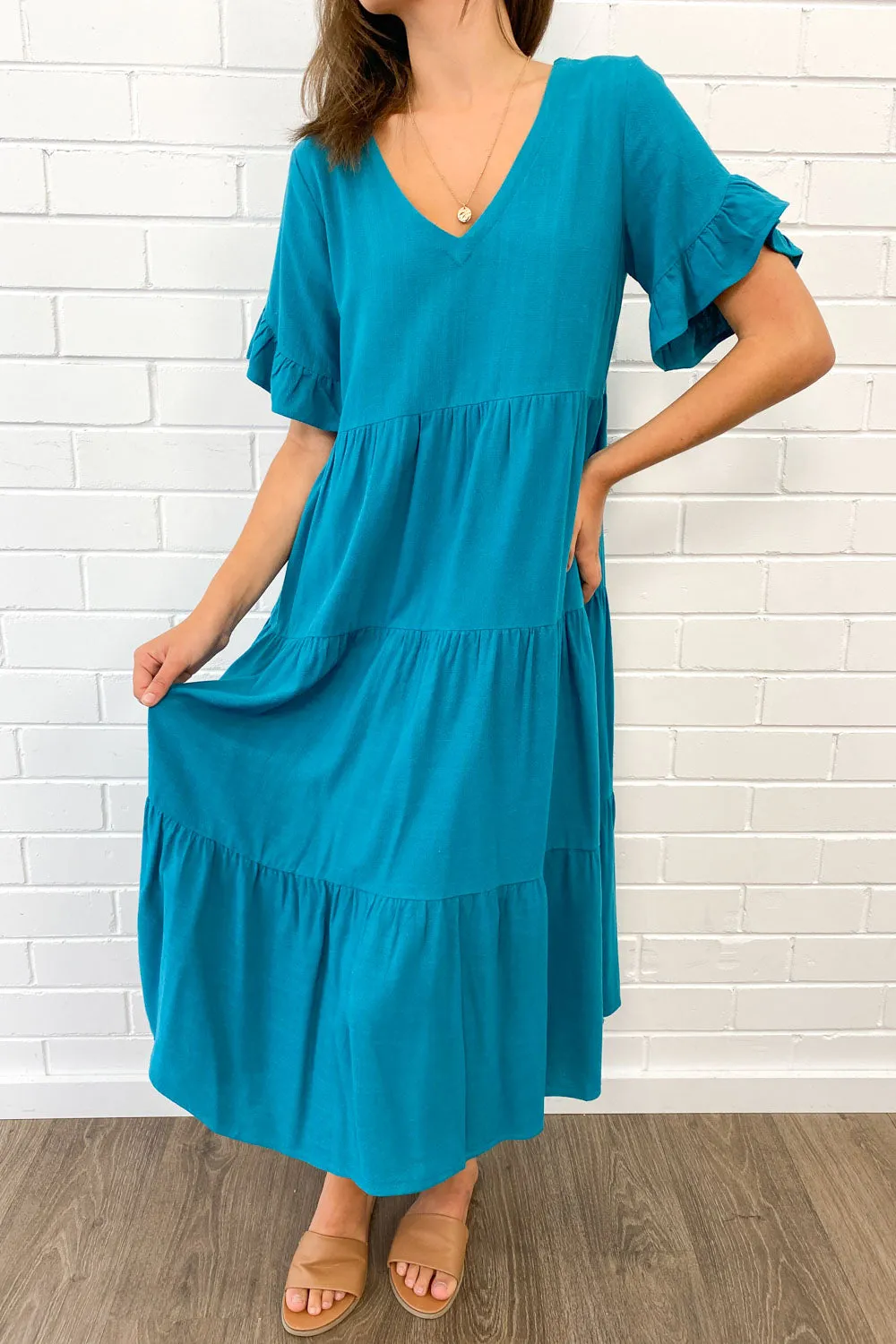 Michelle Midi-Kleid - Sommerliche Leuchtfarben