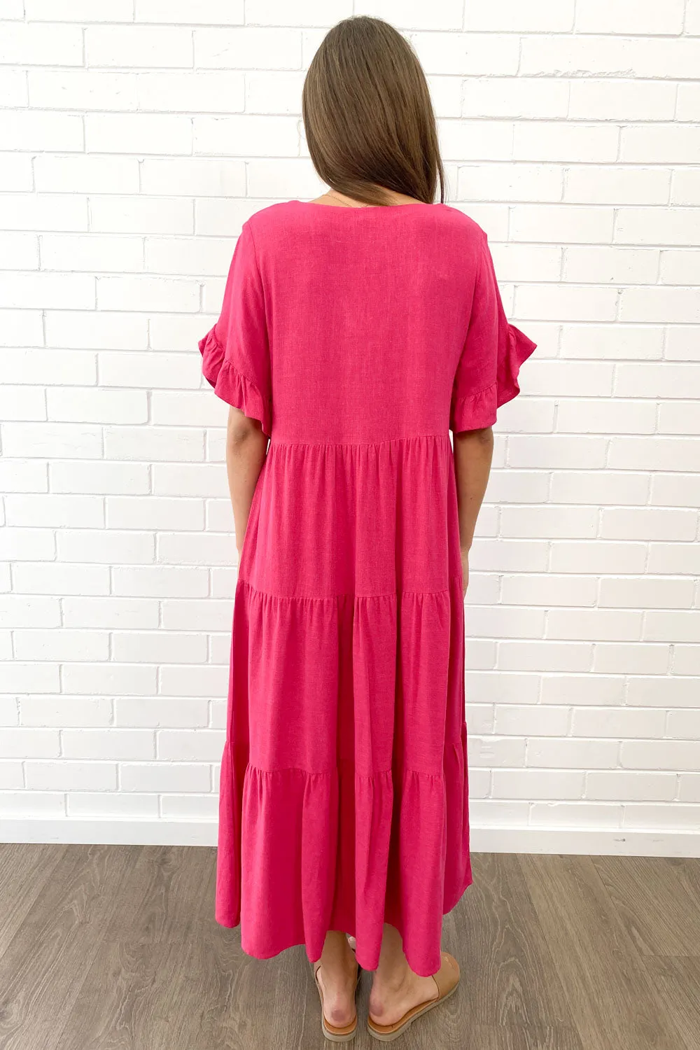 Michelle Midi-Kleid - Sommerliche Leuchtfarben