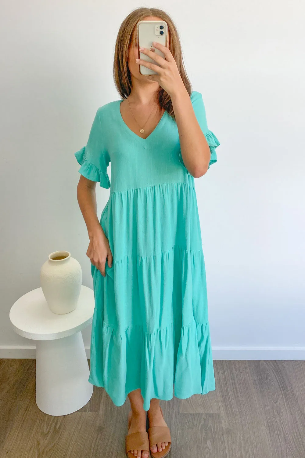 Michelle Midi-Kleid - Sommerliche Leuchtfarben