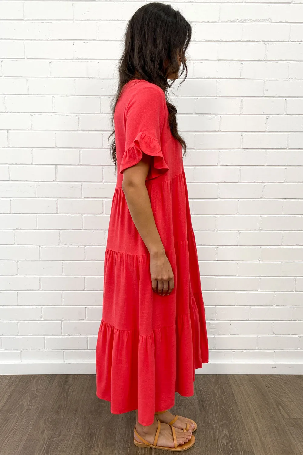 Michelle Midi-Kleid - Sommerliche Leuchtfarben