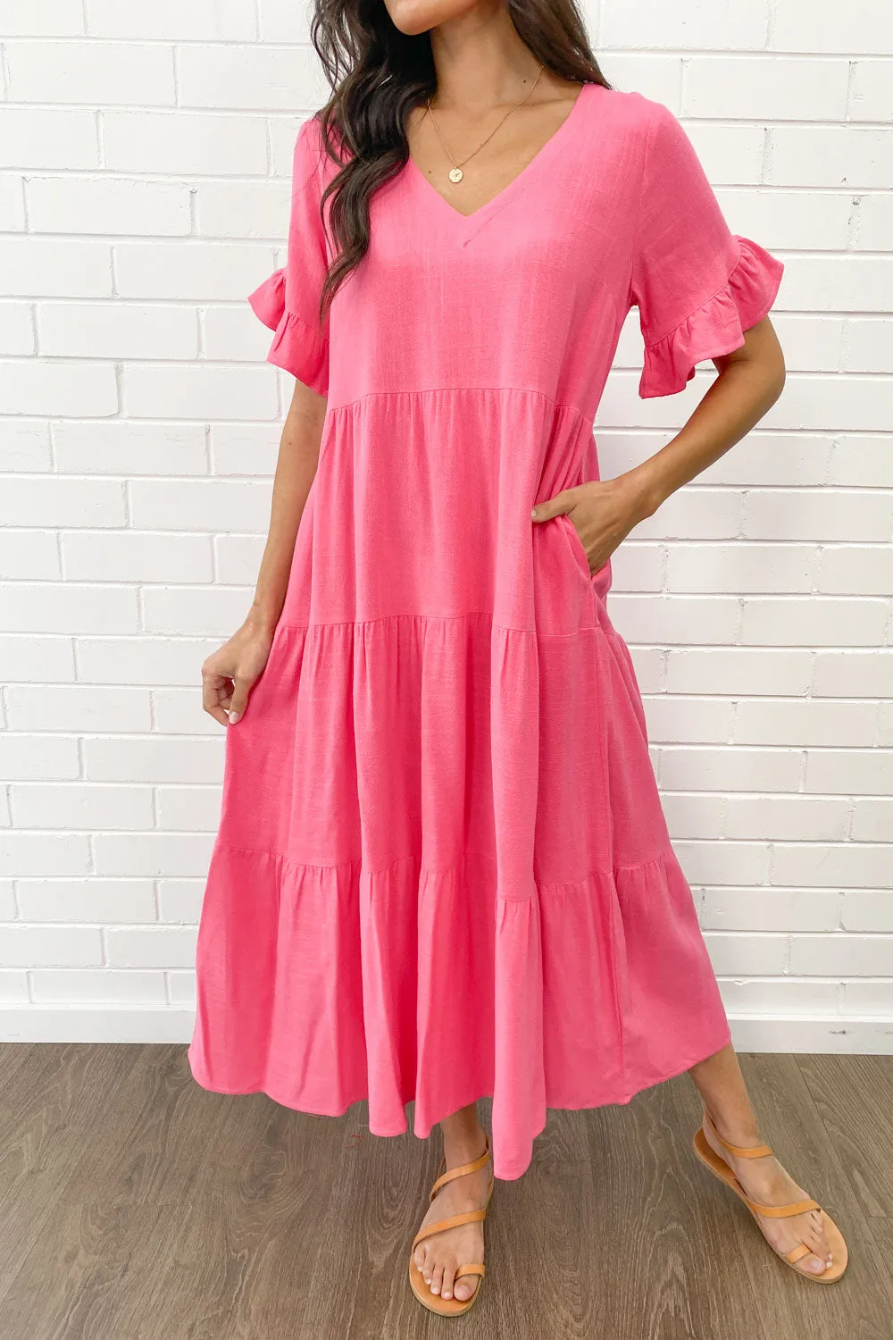 Michelle Midi-Kleid - Sommerliche Leuchtfarben