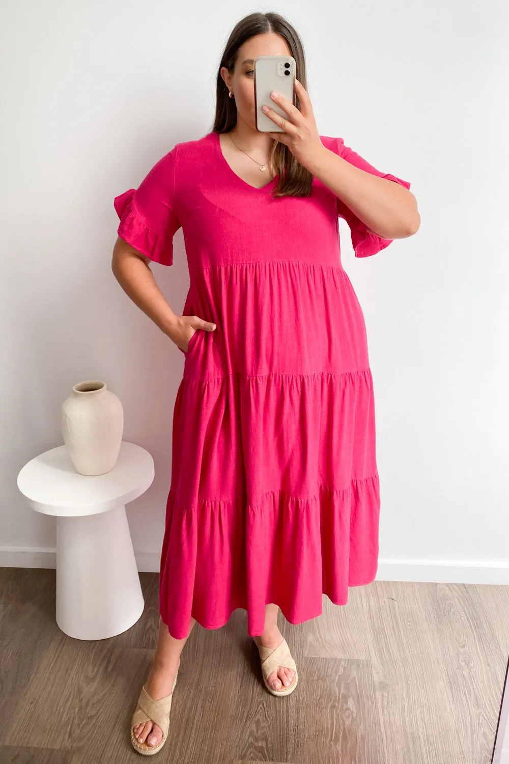 Michelle Midi-Kleid - Sommerliche Leuchtfarben