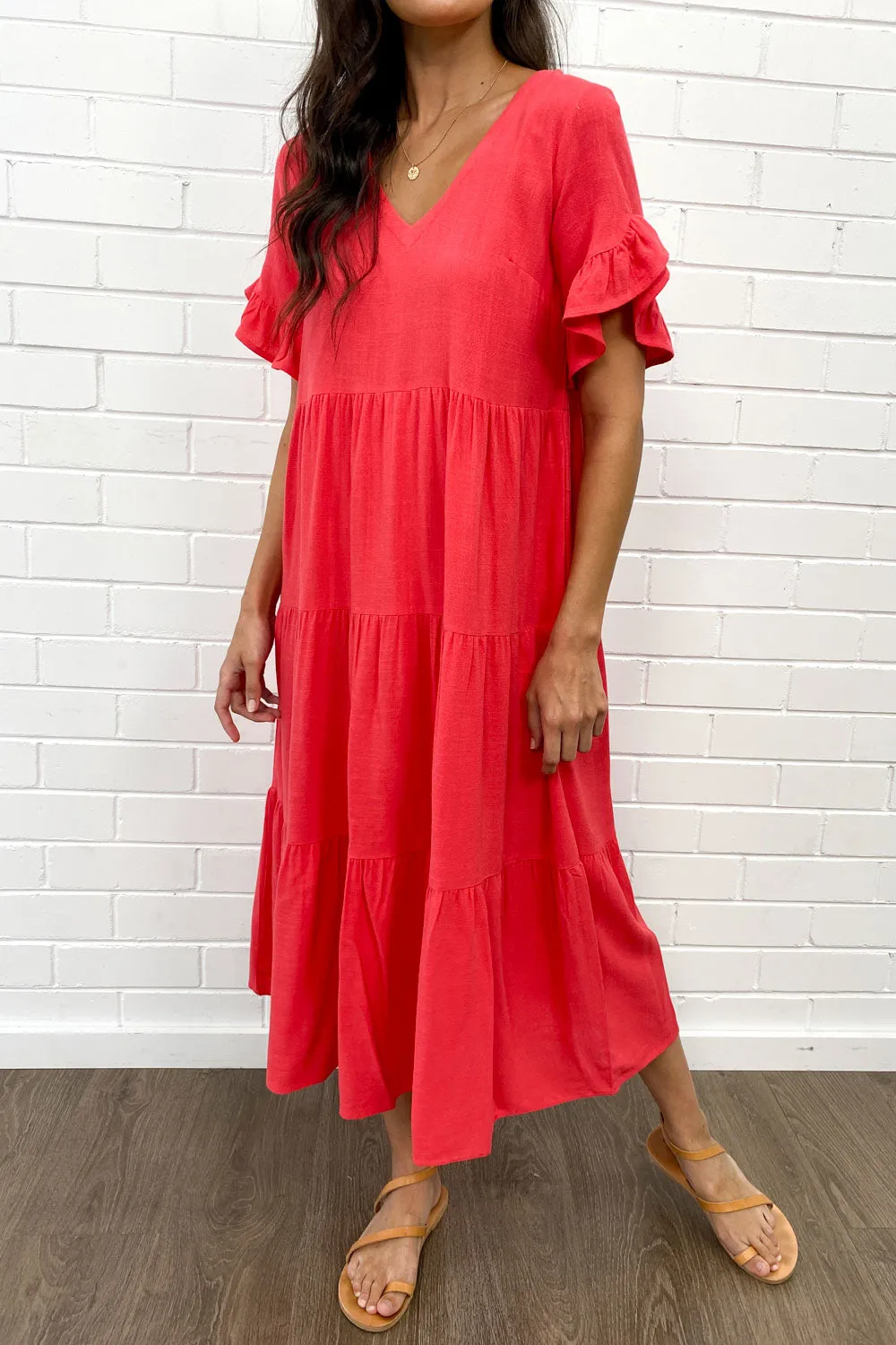 Michelle Midi-Kleid - Sommerliche Leuchtfarben