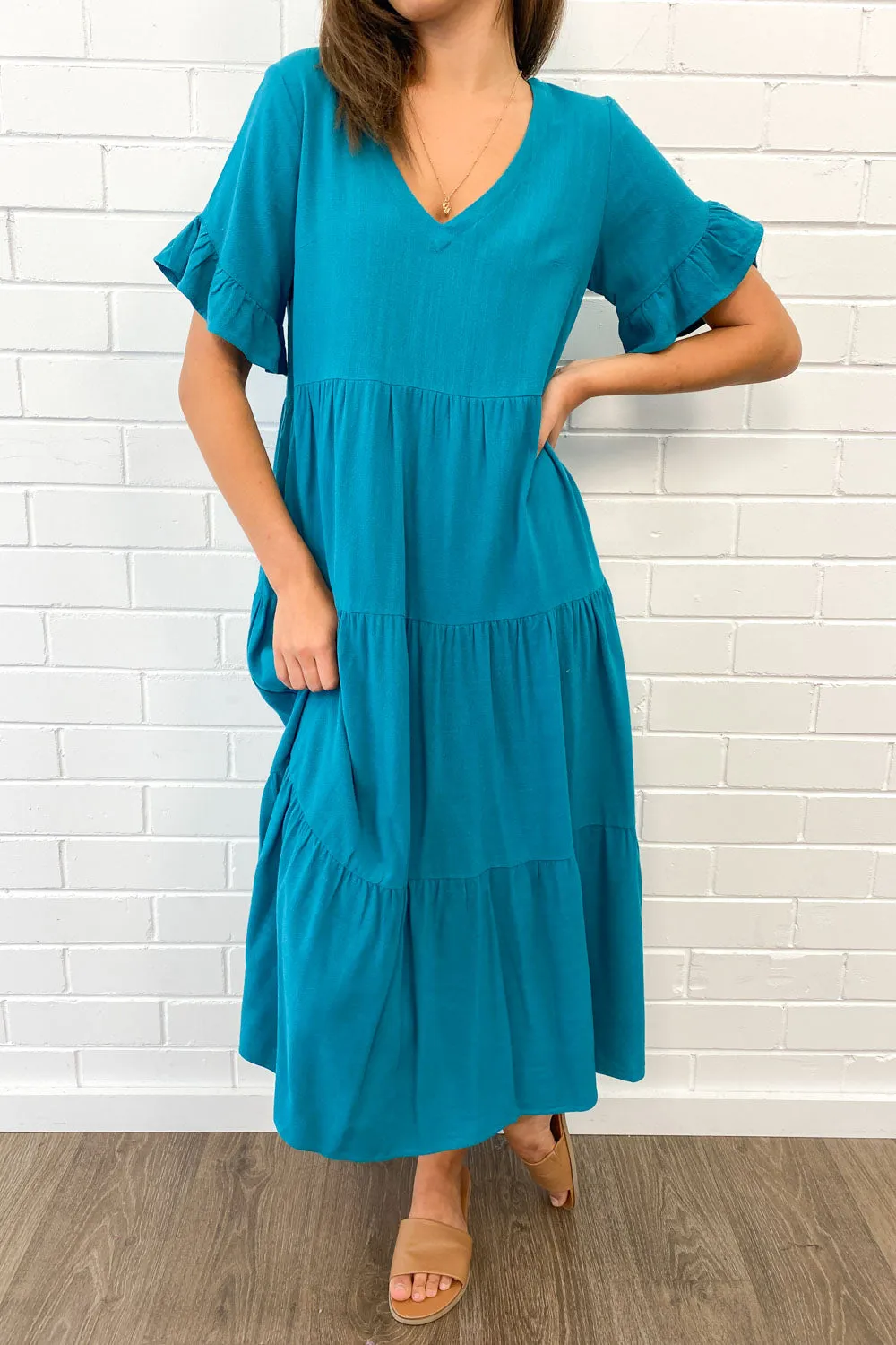 Michelle Midi-Kleid - Sommerliche Leuchtfarben