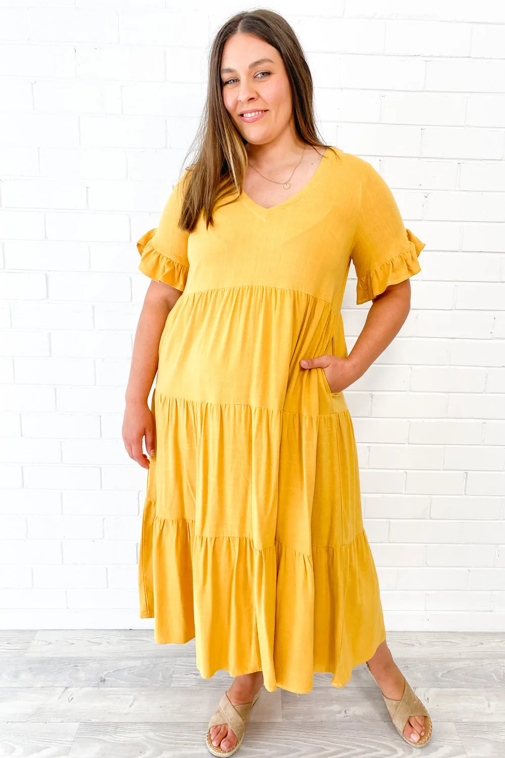 Michelle Midi-Kleid - Sommerliche Leuchtfarben