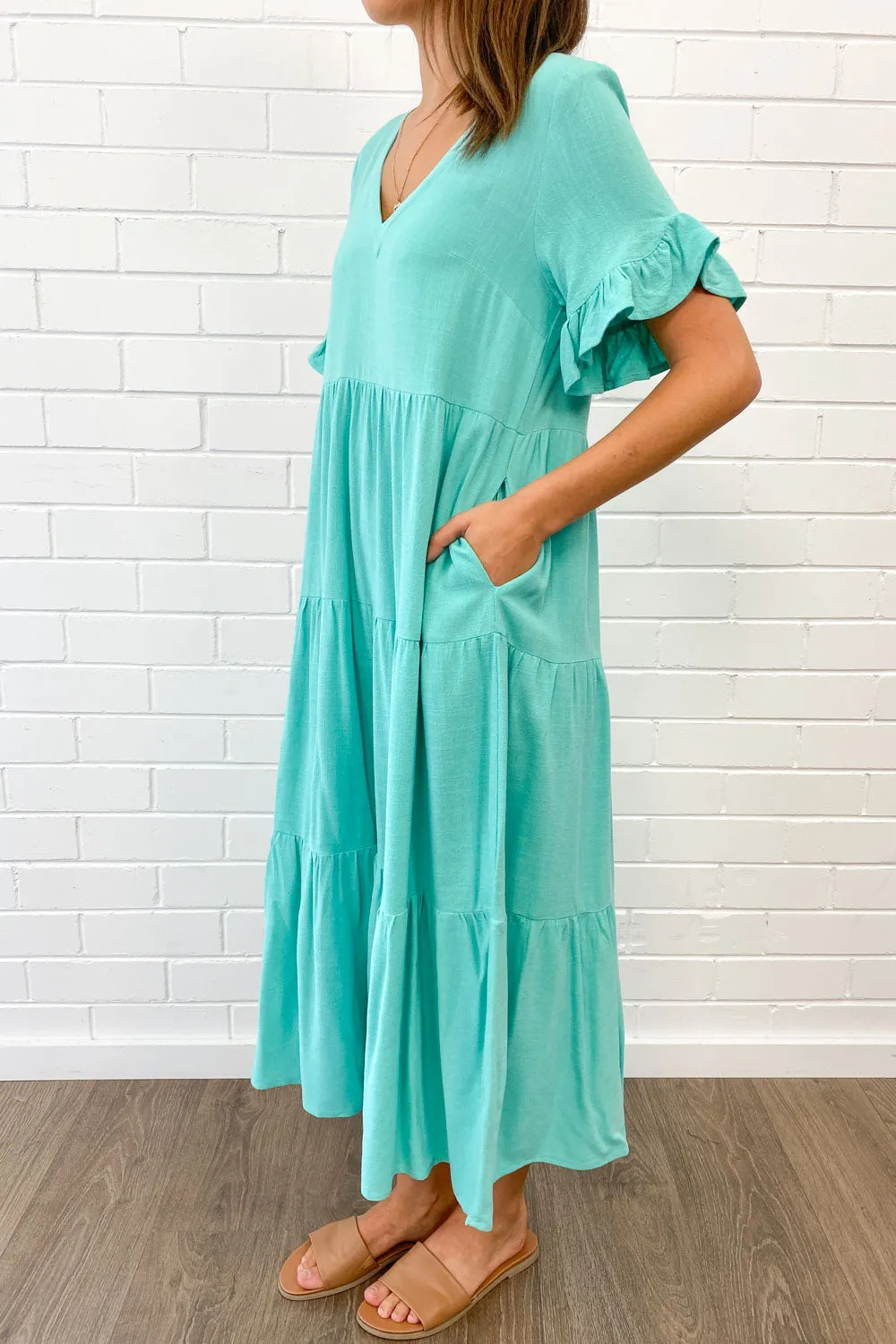 Michelle Midi-Kleid - Sommerliche Leuchtfarben