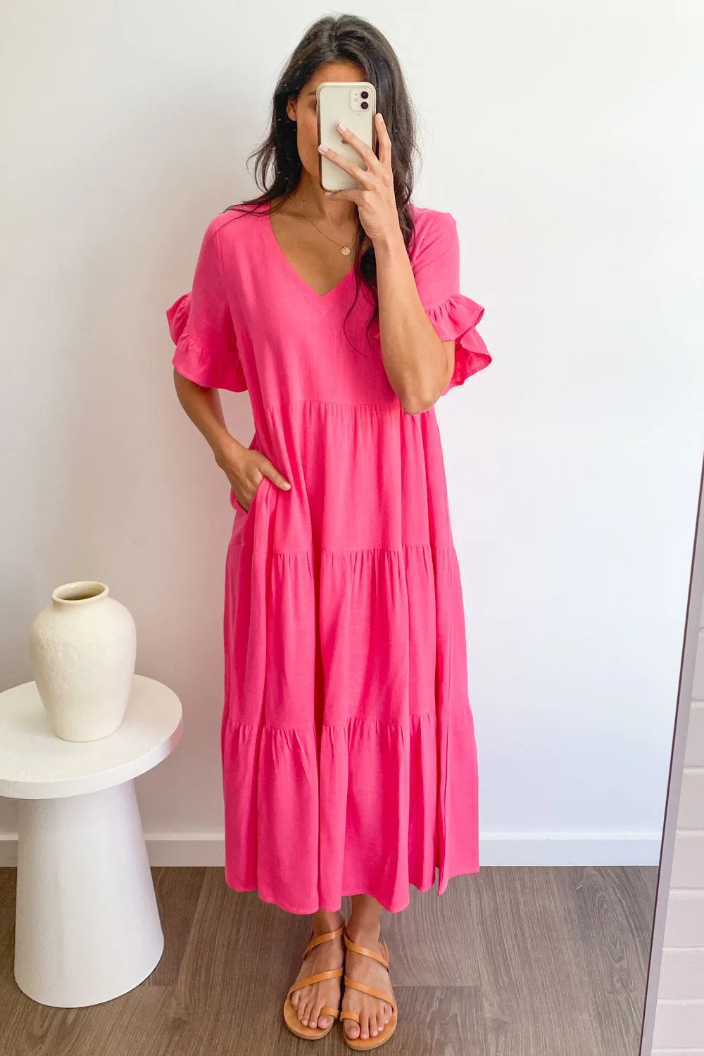 Michelle Midi-Kleid - Sommerliche Leuchtfarben