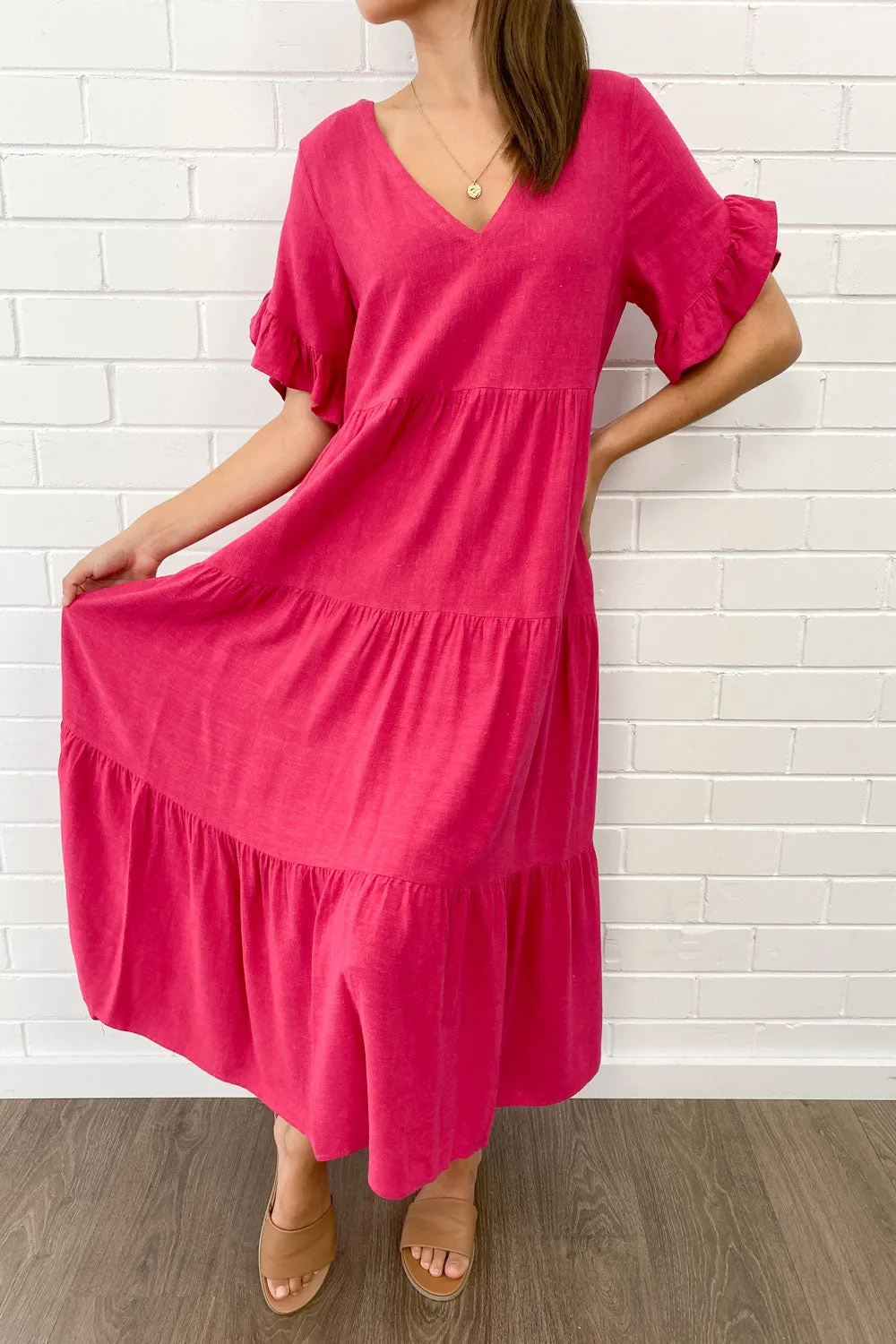 Michelle Midi-Kleid - Sommerliche Leuchtfarben