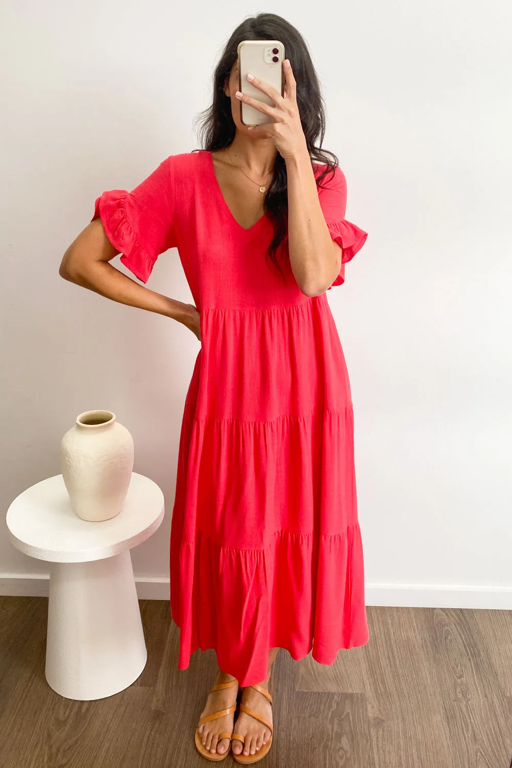 Michelle Midi-Kleid - Sommerliche Leuchtfarben