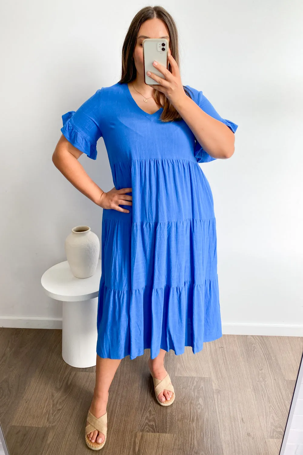 Michelle Midi-Kleid - Sommerliche Leuchtfarben