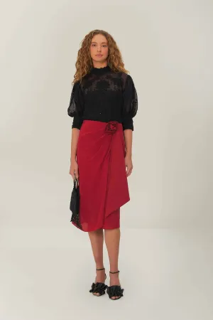 Midi Skirt Skirt 338651 Red