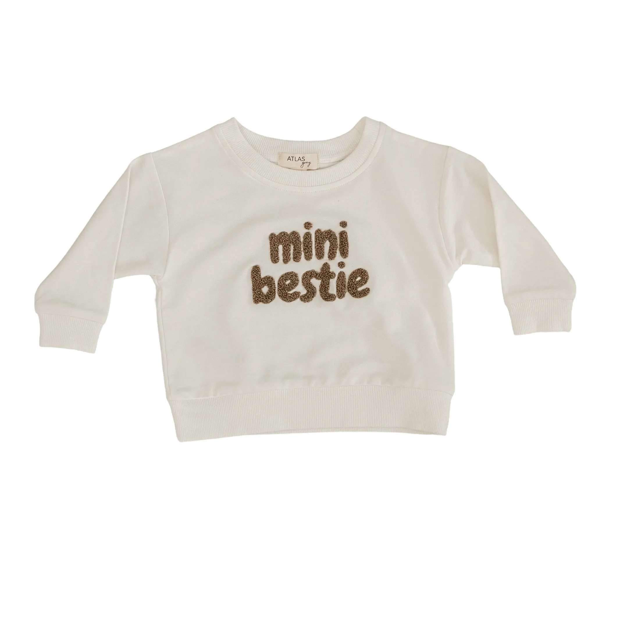 Mini Bestie Crewneck Babykids_Atlas-Grau