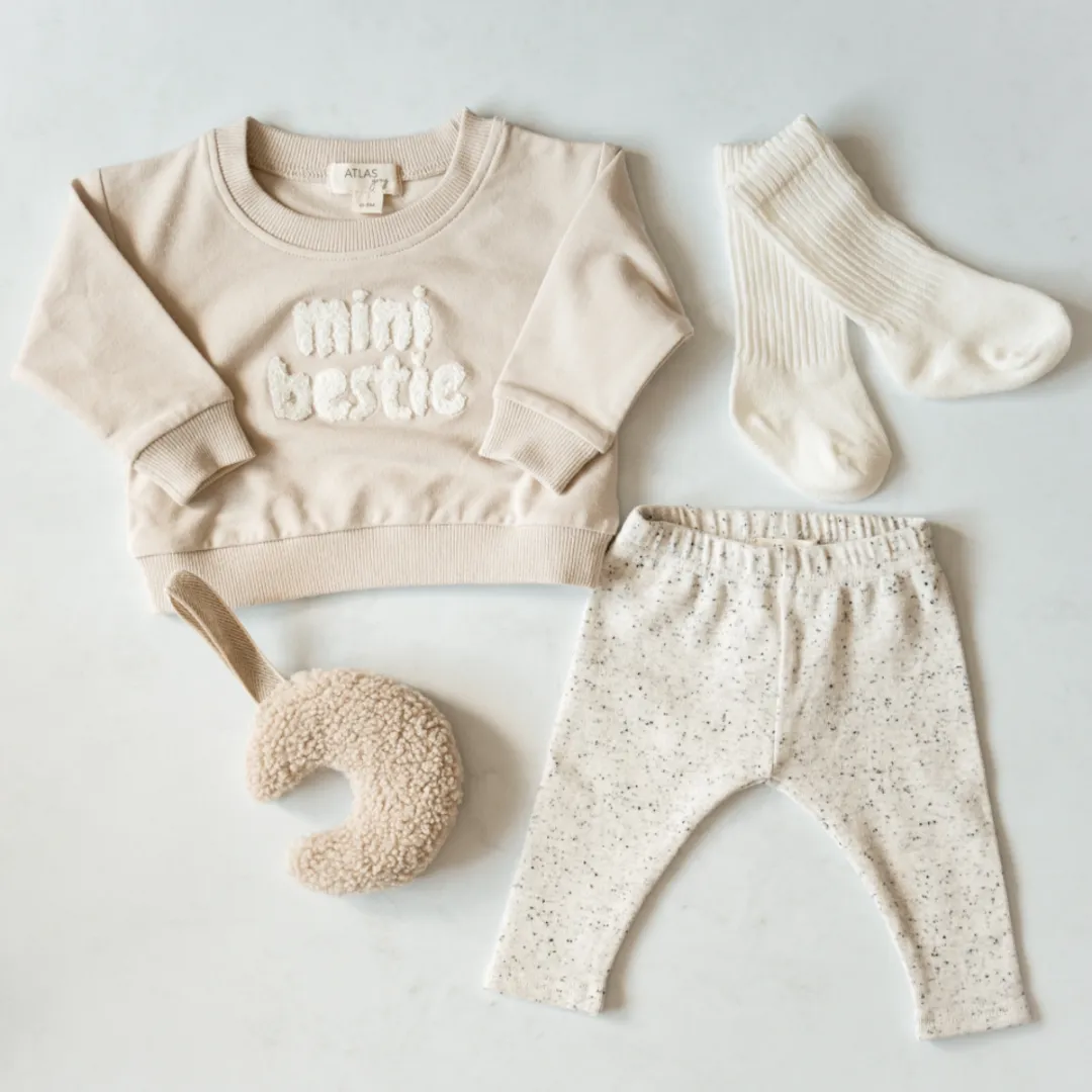 Mini Bestie Crewneck Babykids_Atlas-Grau